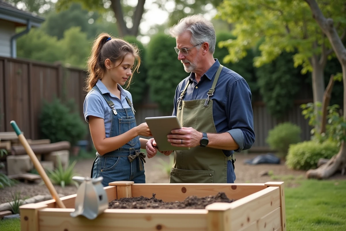 Homme explique la construction d